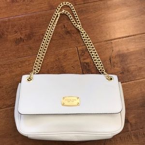 White leather Michael Kors shoulder bag
